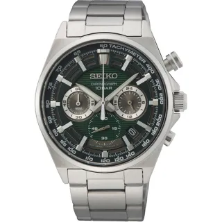 【SEIKO 精工】CS 競速賽車三眼計時腕錶 指針錶 手錶  送禮(8T63-00T0G/SSB405P1)