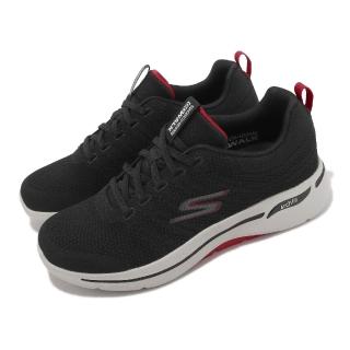 【SKECHERS】休閒鞋 Go Walk Arch Fit-Grand Select 2 男鞋 黑 紅 緩震 健走鞋(216263BKRD)