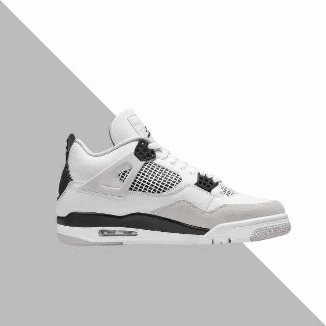 NIKE 耐吉】休閒鞋Air Jordan 4 Retro Military Black 黑白灰白水泥