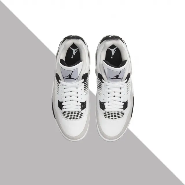 NIKE 耐吉】休閒鞋Air Jordan 4 Retro Military Black 黑白灰白水泥