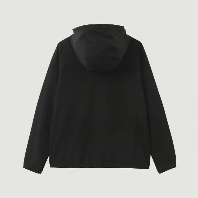【Hang Ten】女裝-恆溫多功能-REGULAR FIT四面彈吸濕排汗防曬連帽外套(黑)