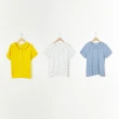【Dailo】今天天氣真晴朗可愛泡泡領短袖襯衫(藍 白 黃)