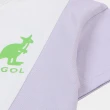 【KANGOL】韓國-KIDS 撞色袋鼠短袖T恤-淺綠/紫(W23SM414MT)