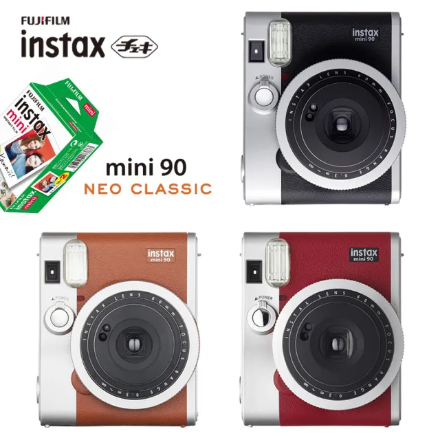 FUJIFILM 富士】instax mini 90 經典復古拍立得(即可拍經典黑相機復古