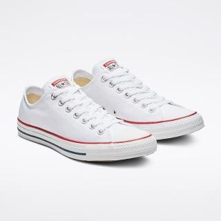 【CONVERSE】CONVERSE ALL STAR 低筒 男女休閒帆布鞋 白 KAORACER M7652C