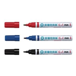 【SIMBALION 雄獅文具】油性速乾奇異筆 1.3mm 10打 /組 No.200(紅、黑、藍)