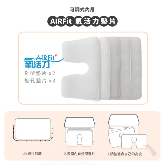 【日本旭川】AIRFit氧活力新一代熟睡夢の枕-2入(感謝伊正真心推薦 枕頭 調整高度 側睡仰睡正睡)