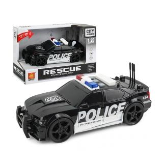 【888ezgo】1:20 聲光摩輪警車（美國警車）（慣性推動超會跑）（500A）
