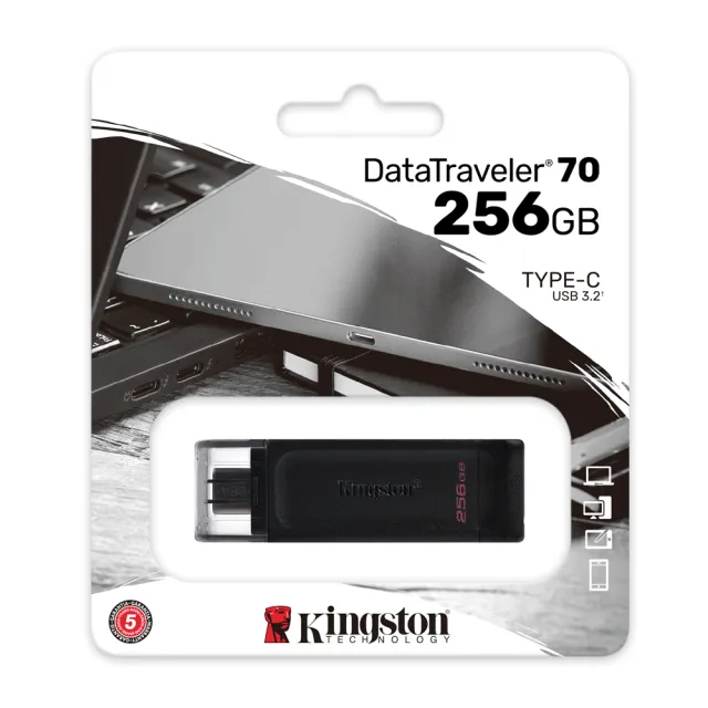 【Kingston 金士頓】DataTraveler 70 USB Type-C 256GB 隨身碟(DT70/256GB)