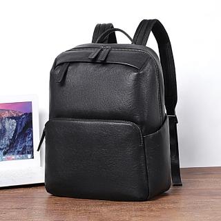 【巴黎精品】現貨+預購 真皮後揹包雙肩包真皮革側揹包隨身手提包(牛皮時尚多功能電腦男包包a1ai48)