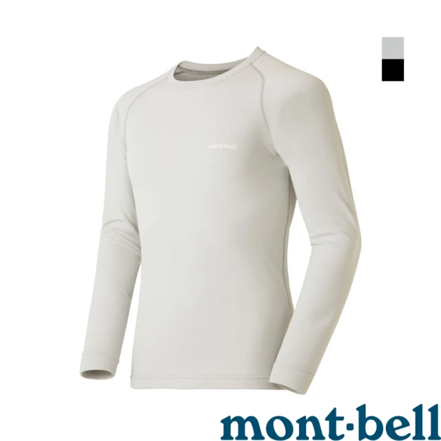 【mont bell】Z-L M. W. R-Neck Shirt 男款長袖內衣 黑 淺灰 1107704