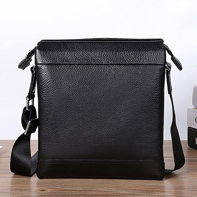【巴黎精品】現貨+預購 側背包真皮肩背包(商務休閒斜背牛皮男包包a1ai86)