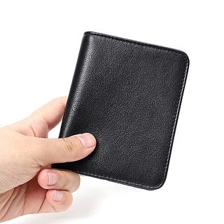 【巴黎精品】現貨+預購 短夾真皮錢包(薄款牛皮簡約零錢包男包包a1ai76)