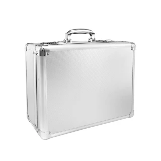 【工具達人】密碼鎖鋁箱銀色 手提式鋁箱 設備防護箱 現金箱 彩妝化妝箱 實驗箱(190-AC380280120A)