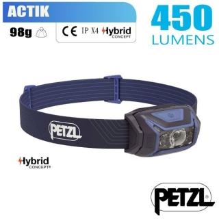 【PETZL】ACTIK 超輕量標準頭燈 450流明.IPX4防水/LED頭燈(E063AA01 藍)