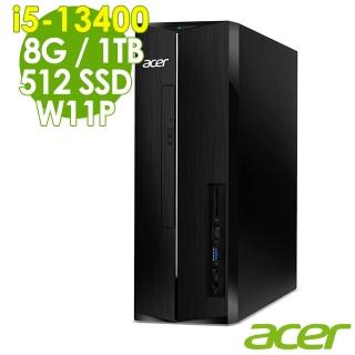 【Acer 宏碁】i5 十核薄型電腦(XC-1780/i5-13400/8G/1TB HDD+512G SSD/W11P)