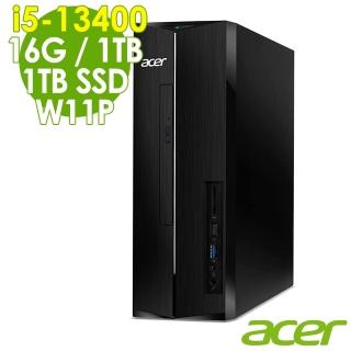 【Acer 宏碁】i5 十核薄型電腦(XC-1780/i5-13400/16G/1TB SSD+1TB HDD/W11P)