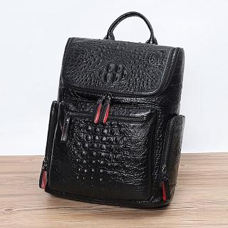 【巴黎精品】現貨+預購 後揹包真皮雙肩包(鱷魚紋牛皮旅行揹包男包包3款a1ai66)