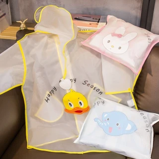 【Baby 童衣】任選 男女童透明卡通雨衣 寶寶雨衣 可愛卡通雨衣 89029(小黃鴨)