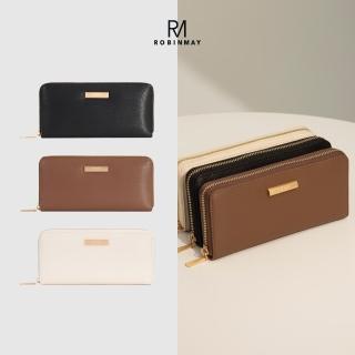 【ROBINMAY】木星之戀真皮拉鍊長夾(ㄇ字拉鍊/側邊加寬/票卡獨立/多色任選)