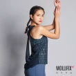 【Mollifix 瑪莉菲絲】後背拼網透氣訓練背心、瑜珈上衣、瑜珈服(丈青)