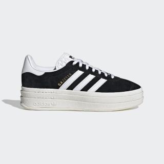 【adidas 愛迪達】Gazelle Bold W 女 休閒鞋 運動 經典 復古 厚底 麂皮 愛迪達 黑 白(HQ6912)