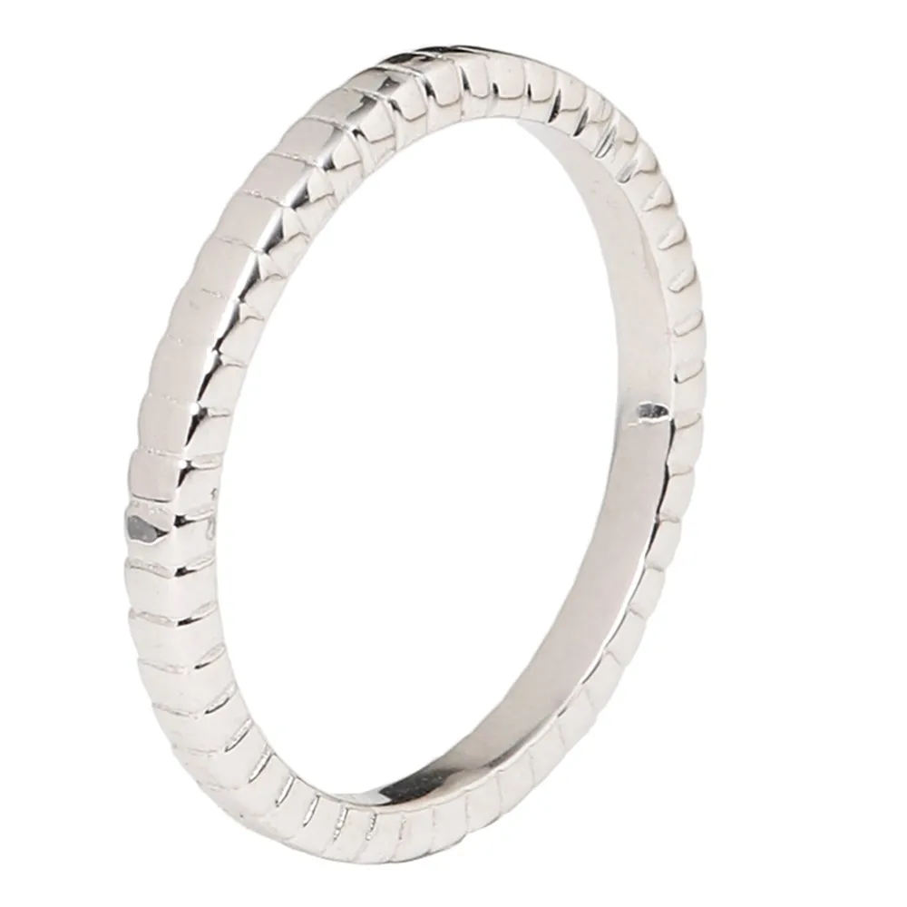 【PD PAOLA】西班牙時尚潮牌 方格紋戒指 簡約銀色戒指 LEA(925純銀)