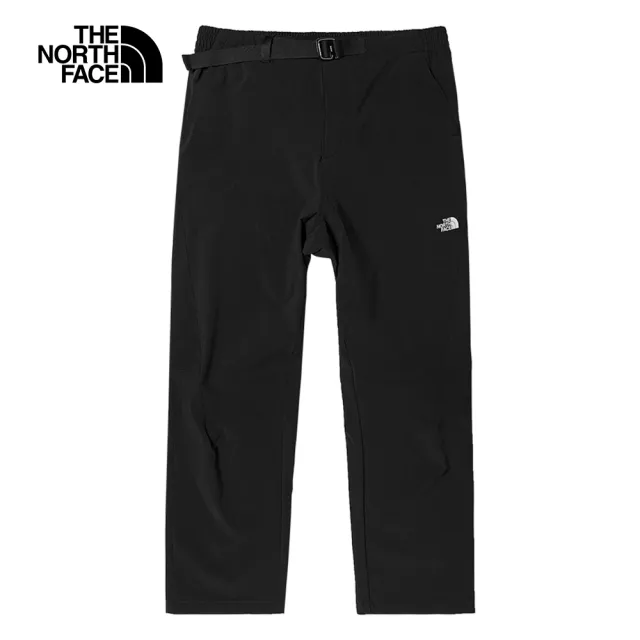 【The North Face 官方旗艦】北面女款黑色吸濕排汗戶外徒步長褲｜7WCQJK3