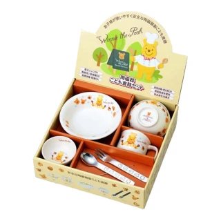 【金正陶器】小熊維尼 日本製 兒童陶瓷餐具禮盒組(日本製 日本原裝進口瓷器)