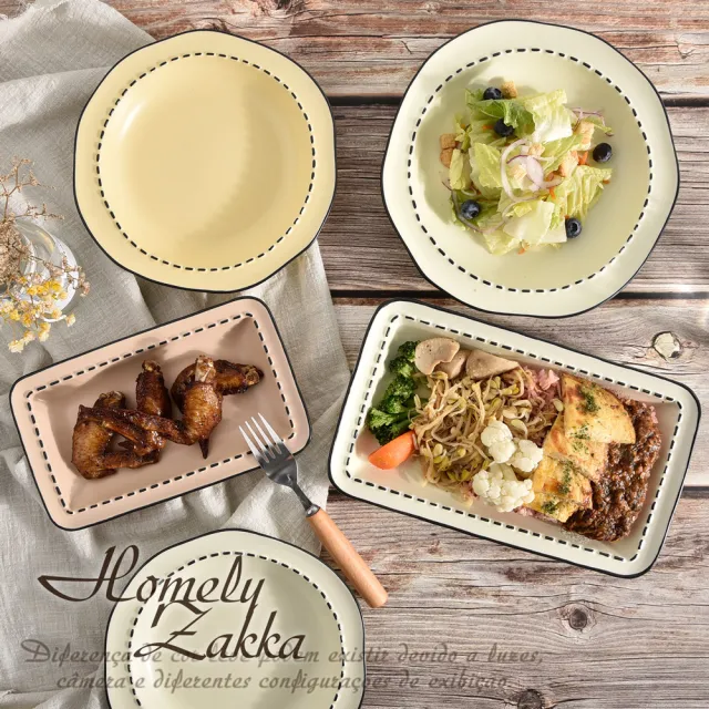 【Homely Zakka】北歐極簡奶油風啞光陶瓷餐盤餐具_圓盤6件組(湯盤 餐具 餐盤 盤子 器皿 碗盤)
