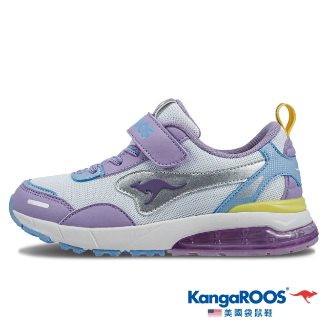 KangaROOS 美國袋鼠鞋 童鞋 K-RIDER 防潑水 機能運動鞋(紫/灰/藍-KK32377)