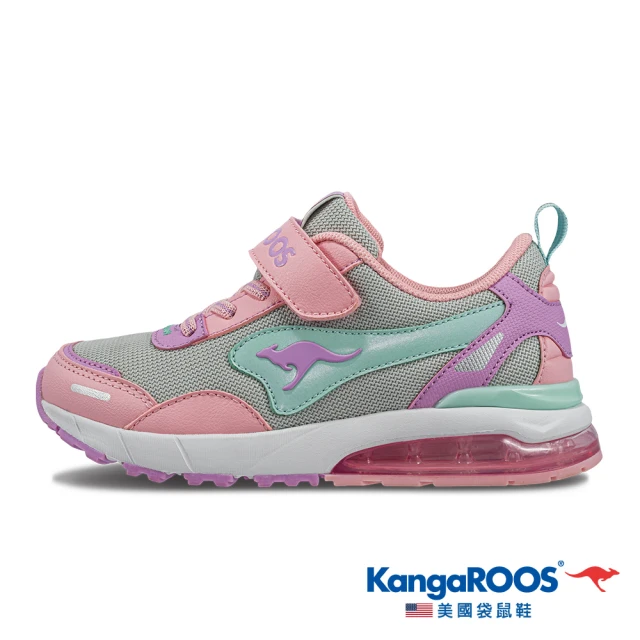 KangaROOS 美國袋鼠鞋 童鞋 K-RIDER 防潑水 機能運動鞋(粉/綠/紫-KK32373)