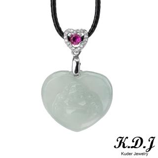 【K.D.J 圓融珠寶】淡綠佛公翡翠墜飾天然A貨