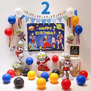 【阿米氣球派對】奧特曼生日氣球套餐組(氣球 生日氣球 生日佈置)