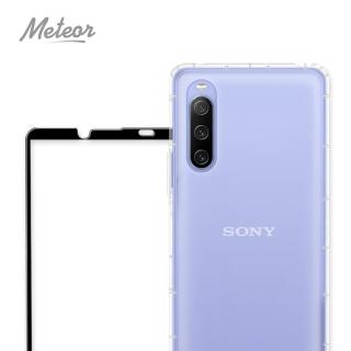 【Meteor】SONY Xperia 10 IV 手機保護超值2件組-活動品(透明空壓殼+鋼化膜)