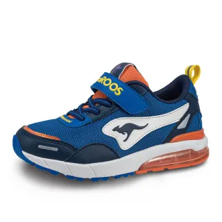 【KangaROOS 美國袋鼠鞋】童鞋 K-RIDER 防潑水 機能運動鞋(藍/白/橘-KK32376)