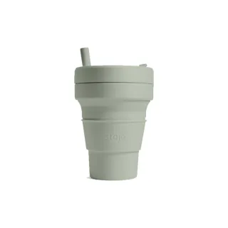 【Stojo】隨行杯 Stojo 吸攜杯 16oz 軍綠色(車麗屋)