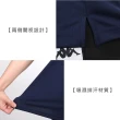 【KAPPA】男女短袖POLO衫-台灣製 慢跑 高爾夫 網球 吸濕排汗 上衣 丈青靛藍(321S7TW-B29)