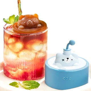 【熊熊出沒】創意小熊食品級矽膠冰塊模具-2入(造型冰塊 威士忌冰球 調酒 雞尾酒裝飾 製冰盒 烘培 巧克力)