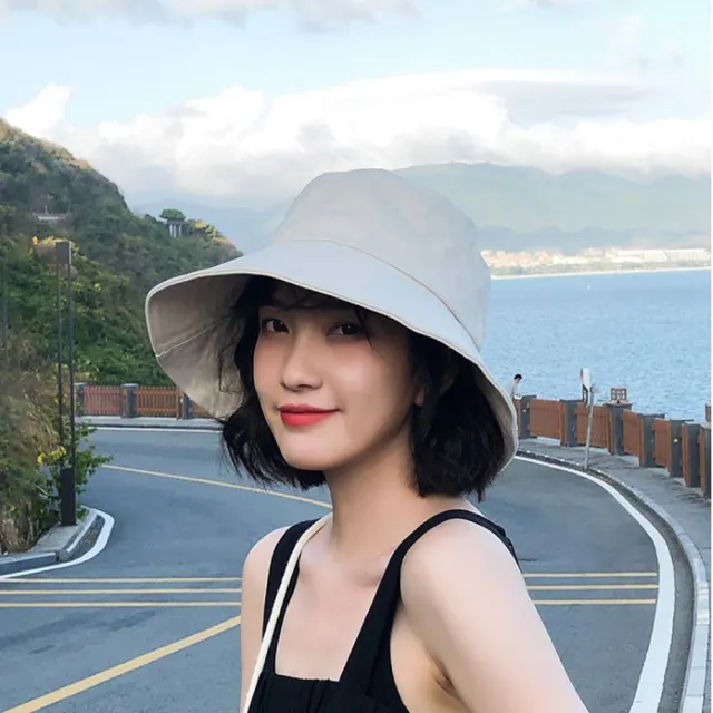 【Everyday select】日系清新百搭遮陽漁夫帽4色可選(防曬帽遮陽帽子)