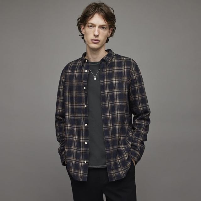 【ALLSAINTS】CALE 格紋公羊頭骨長袖襯衫 MS135X(舒適版型)