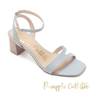 【Pineapple Outfitter】ILSE 真皮繞踝中跟涼鞋(藍色)