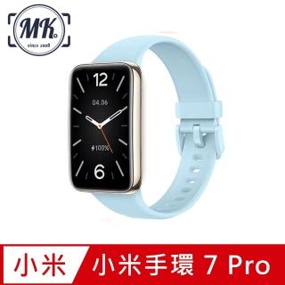 【MK馬克】小米手環7 Pro 矽膠彩色腕帶 贈螢幕保貼(舒展藍)
