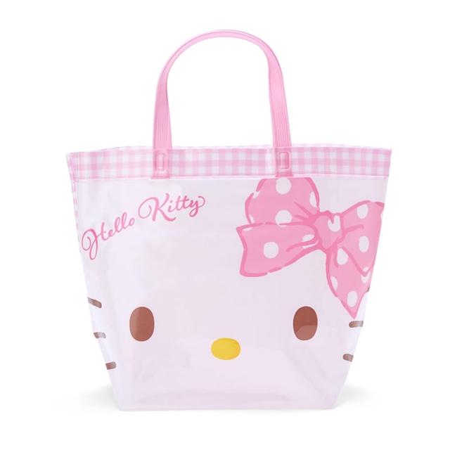 【SANRIO 三麗鷗】雙11 防水PVC水桶提袋 Hello Kitty 大臉