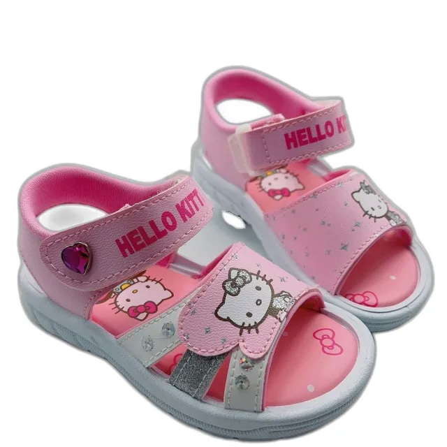 【樂樂童鞋】台灣製三麗鷗可愛涼鞋--粉色  另有桃色可選(Kitty童鞋)