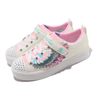 【SKECHERS】燈鞋 S Lights-Twi-Lites 2.0 白 翅膀 童鞋 中童 發光 愛心 低筒 小朋友(314454LWMLT)