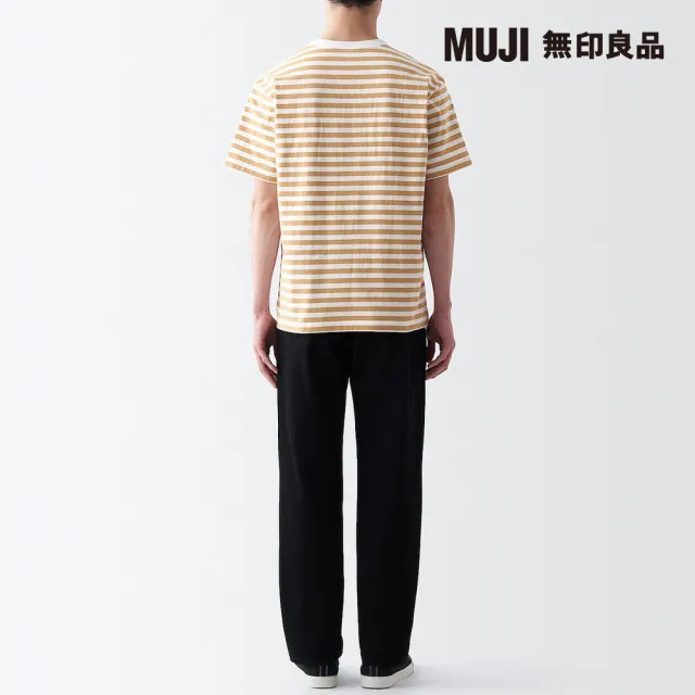 【MUJI 無印良品】男有機棉水洗粗織圓領短袖T恤(共10色)