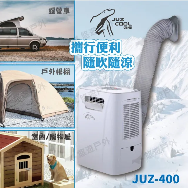 【Juz cool 艾比酷】JUZ-400_後熱風口接頭/風管扁頭(悠遊戶外)