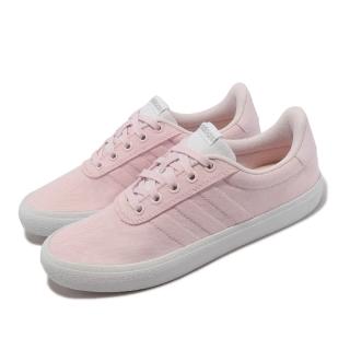 【adidas 愛迪達】滑版鞋 Vulcraid3R 女鞋 愛迪達 粉紅 淡粉 白 休閒鞋 帆布(GX0871)