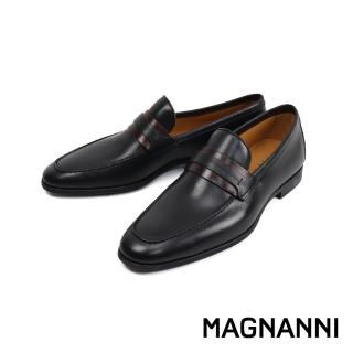 【MAGNANNI】MAGNANNI西班牙原廠手工典雅便士樂福鞋 黑色(23822-BL)